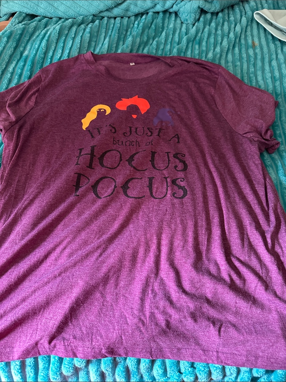 Hocus Pocus Graphic Tee — Purple with Colorful Silhouettes